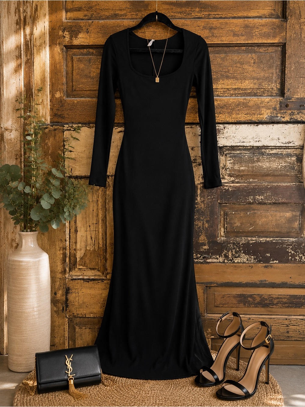 Popilush Maxi Dress | Built-In Shapewear | Sleeveless Bodycon | Size XL